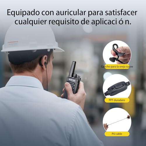 Walkie Talkie Retevis RT668 con auricular 2 pines pack de 5 4