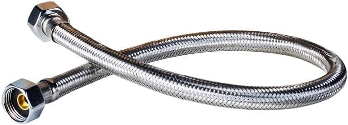 304 Stainless Steel Braided Corrugated Hose - G1/2 BSP Thread, Water Inlet Pipe For Faucets, Hot Water Heaters, Toilets(0.8m)