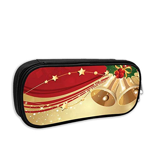Preisvergleich Produktbild Bleistiftbeutel Zwei Glocken Stifttasche Bleistiftetui Schreibwaren Tasche Schulmänner Halter Mit Reißverschluss Teenager Langlebige Büroschülerinnen Leichtgewichtiger, Einzigarti