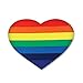SD Gay Pride Love Rainbow Ribbon Stickers, 7 Colors Stripes Heart Shaped Roll Tape-500 Stickers