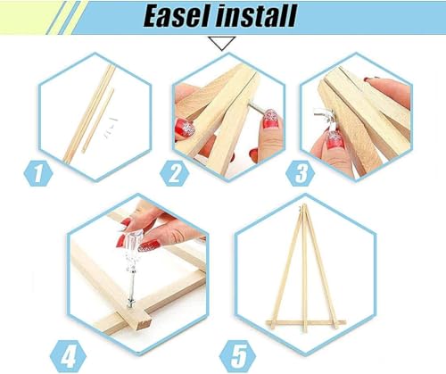Image of Clendo Book Paint by Numbers Kit for Adults Beginner, Flower Framed Adult's Paint by Number Kits with Easel, DIY Oil Painting Kits for Gift Home Wall Decor 12x16 Inch