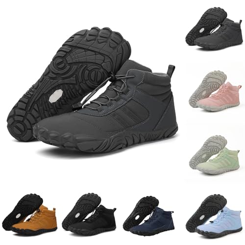 Barefoot Shoes Winter,Snow Boots for Women & Men,Warm Fur Lined Waterproof Snow Sneakers Lightweight Non-Slip Snow Boots