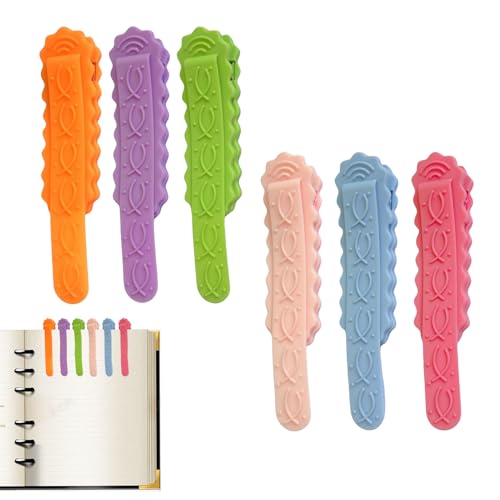 Doiyislem Segnalibri Per Donne | Segnalibri Automatici A Di Gatto Per La Lettura - 6 in Silicone, Accessori Lettura per Regalo Donne Uomini Bambini Insegnanti Amanti Libri