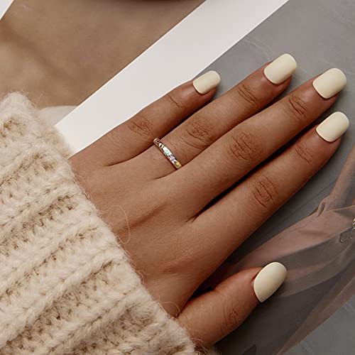 BISAER 3mm 3.4mm Paw Print Ring S925 Sterling Silver Ring Puppy Dog Cat Paw Ring, Multicolor Pet Print Enamel Ring for Women Size 5-103