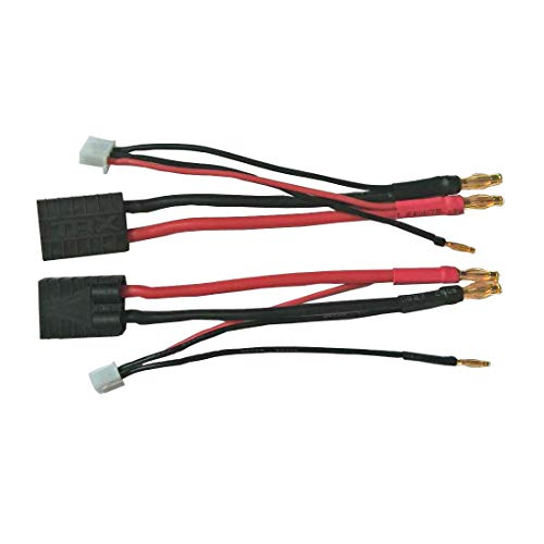 Câble banane 4mm vers Traxxas TRX femelle et prise d'équilibrage JST-XH pour batterie LiPo 2pcs
