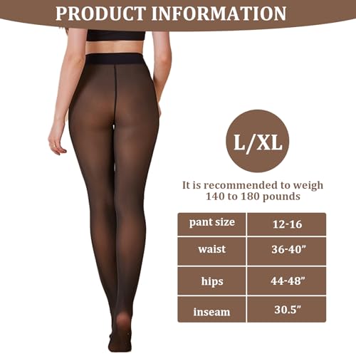 Collants chauds doublés polaire pour vos sorties d'hiver - 5