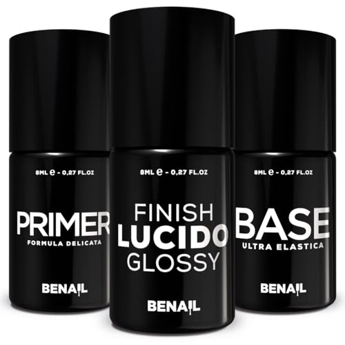 Benail | Gel unghie, primer unghie gel Acid Free, base e top coat semipermanente, top coat semipermanente, smalto semipermanente unghie, gel unghie, top coat gel ricostruzione unghie, TPO Free