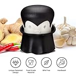 OTOTO Gracula Garlic Crusher, Garlic Peeler, Also for Ginger, Nuts, Chili, Herbs - Twist Top Mincer & Easy Squeeze Manual Press Peeler, Goth Gifts - Image 2