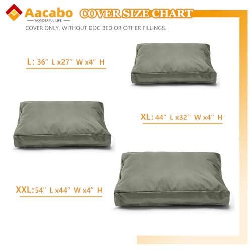 Aacabo 54" L X 44" W X 4" H Reusable Dog Bed Covers thumb #1