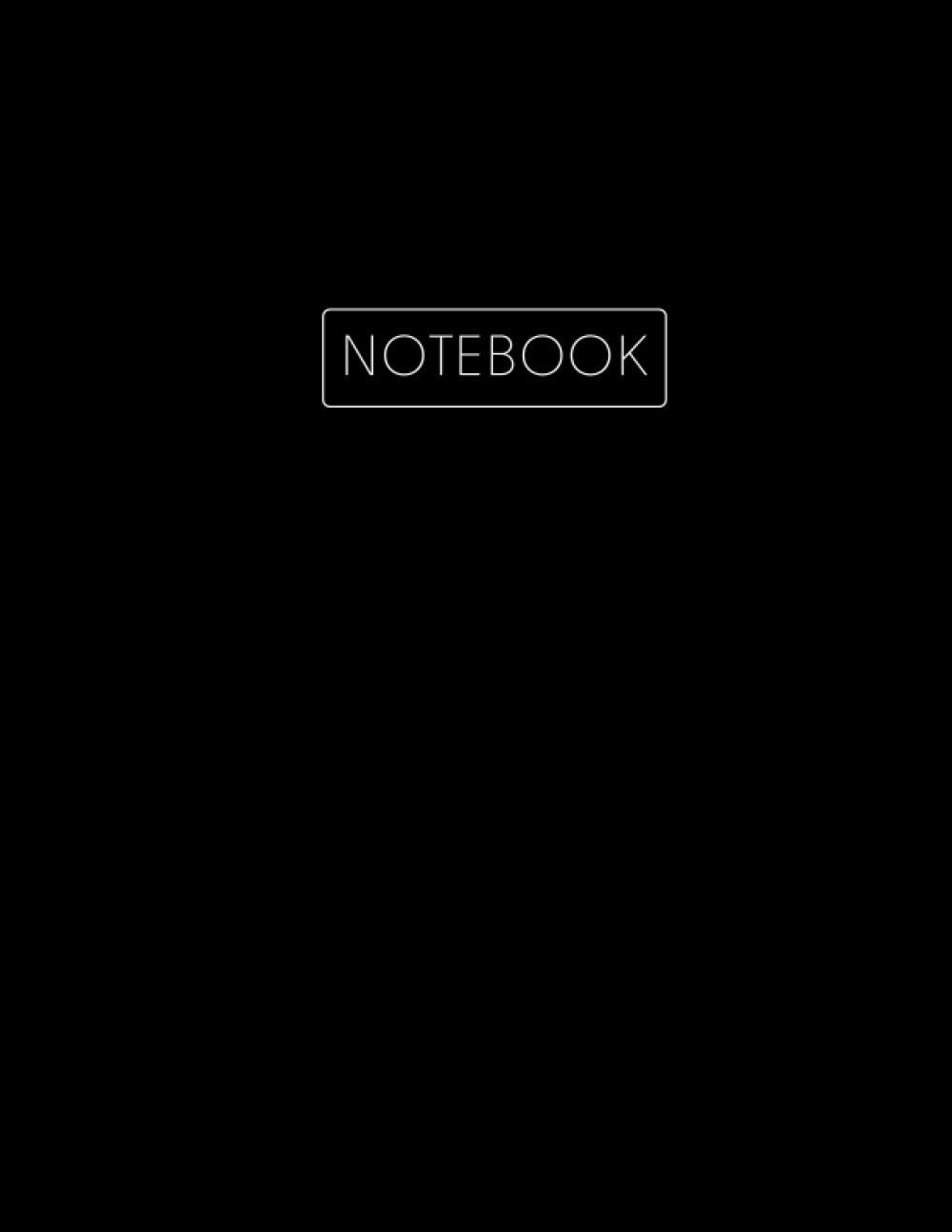 Notebook: Wide Ruled Lined Notebook Journal, Simple Black Cover, 120 Pages, Large (8.5x11 inches) A4 Size, Journal, Notebook