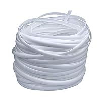 60m - 65m Kunststoff-Reparaturmaterial aus geflochtenem Rattan für Gartenmöbel, langlebige Korbbank, Stuhl, Tischreparatur-Sets (weiß)