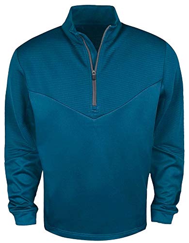 Callaway Long Sleeve 1/4 Zip Ottoman Fleece Pullover, Deep Dive, Medium