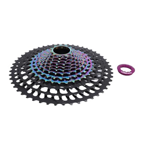 Casseta de Bicicleta de Montaña, Instalación Fácil de Alta Resistencia Casseta de Bicicleta de 12 Velocidades Sproke Aluminio Aleya para Deorem6100 SLXM7100 XTM8100 XTRM9100 SXNXGX1EGLE (Black)