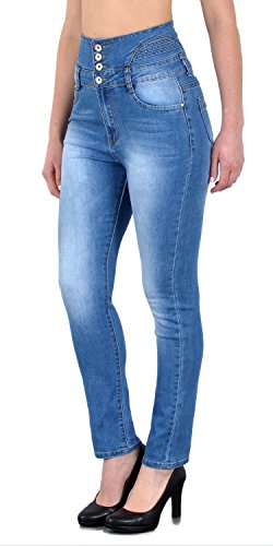 ESRA Damen Jeans Hose Skinny Jeanshose Damen High Waist Hochbund bis Übergröße J22 ESRA Damen Jeans Hose Skinny Jeanshose Damen High Waist Hochbund bis Übergröße J22
