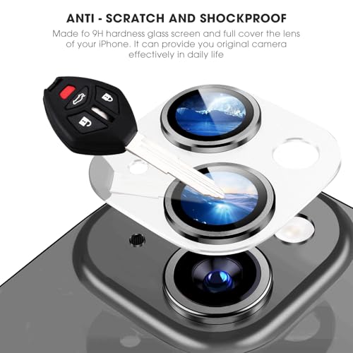 Image of GRIPP 2in1 Focal Camera Lens Protector for iPhone 15, iPhone 15 Plus, Aluminium Alloy Ring, Ultra-Clear HD Glass, Scratch-Resistant, Case Friendly, Easy Install - Black
