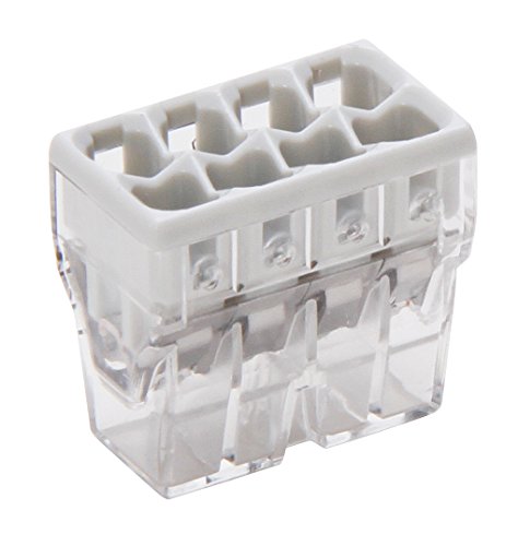 Kopp 33346416 Wago Compact-Morsetto A 8 Conduttori, 0,5-2,5 Mm², Confezione Da 10 Pezzi, Trasparente/Grigio