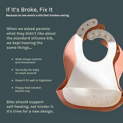 Yeah Baby Goods Silicone Baby Bib for Unrestricted Movement – Waterproof, Adjustable Toddler Silicone Bib with Food Catcher2