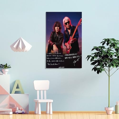 B'z 稲葉 浩志 松本孝弘 ロックバンド 壁アート ポスター キャンバス プリント 部屋飾り ウォール ベッドルーム 壁の絵 版画 インテリア16x24inch(40x60cm) [4]