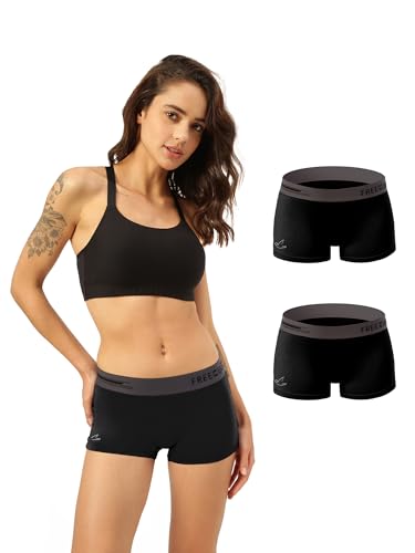 Image of Freecultr Women's Underwear Antibacterial Micromodal Airsoft | Boy Shorts | Ultra-Comfortable Sweat-Wicking & Skin-Friendly Fabric | No Irritation No Itching Stretchable & Breathable