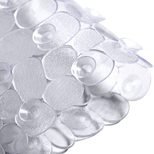 Bathsafe Square Shower Stall Mat 21X21Inch Machine Washable Bath Tub Mats Bathroom Mats With Suction Cups And Drain Holes,Clear #TOP6