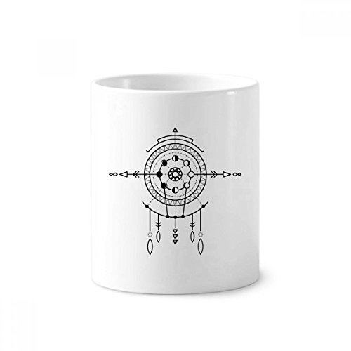 Porte-brosse à dents céramique alien blanc géométrique, coupe de rangement haut de gamme 350ml