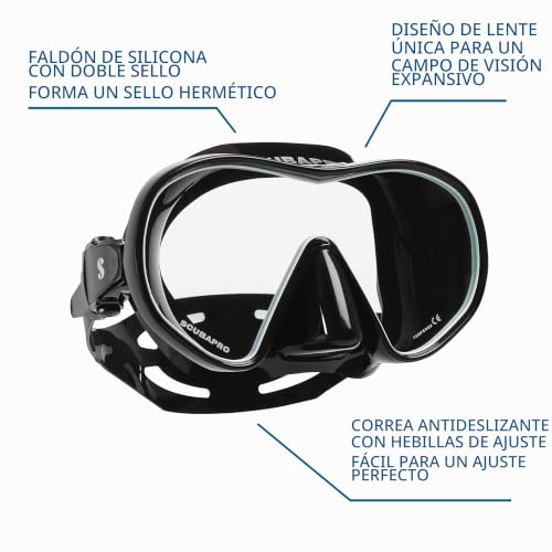 Evita filtraciones de agua con Scubapro Solo Mask de silicona suave 5