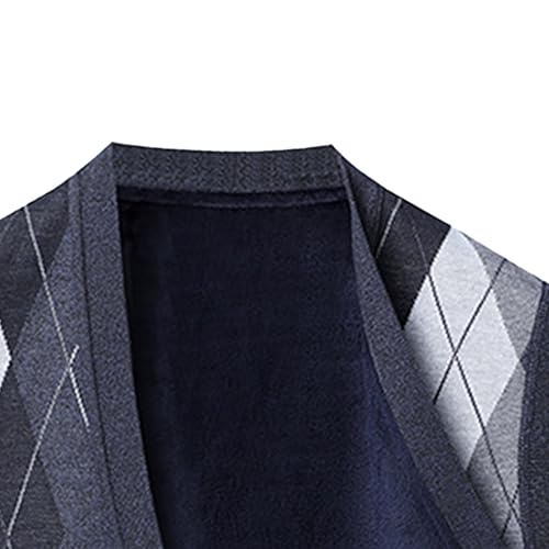 Mens Lightweight Knitwear Vest Single Breasted Wool Cardigan V-Neck Sleeveless Sweater with Pocket2