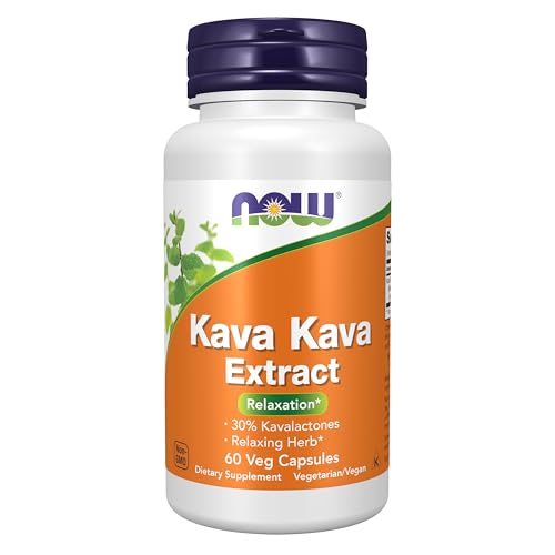 NOW Supplements, Kava Kava Extract 250 mg, 30% Kavalactones, Herbal Relaxation Blend*, 60 Veg...