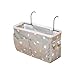 Hoist Przechowywanie przy łóżku 3 kieszenie na łóżko z żelaznym haczykiem Caddy wiszący organizer do przechowywania wiele wiszących kieszeni przy łóżku bawełna len tkanina artystyczny kosz do przechowywania książek telefon zdalne okulary
