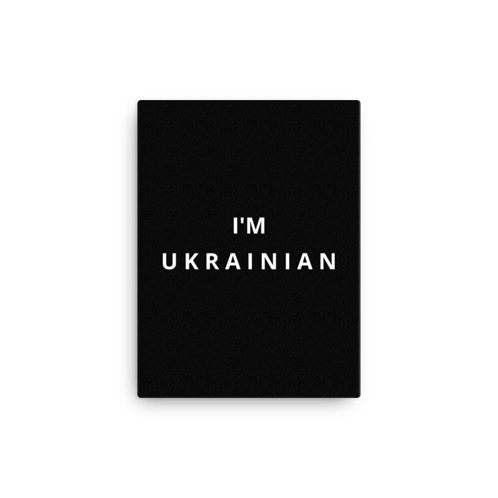 Canvas I’M UKRAINIAN : Tableau déco salon moderne, toile tendue pour intérieur élégant