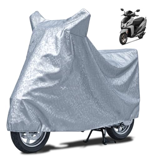 Image of FABTEC Waterproof Scooty Body Cover Compatible with Honda Dio 125, A1 (Silver)