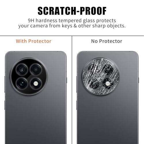 Image of AVOAR Camera Lens Protector Compatible with OnePlus 13R (1 Pack) - 9H Tempered Glass, Ultra Clear HD, Scratch Resistant, Military-Grade Protection, Bubble-Free Installation, Precise Fit, Case Friendly
