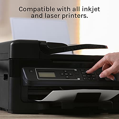 Premium Label Supply White Sticker Half Sheet Labels – 8.5" X 5.5" – Laser/Inkjet Compatible – (2 Labels/Sheet), 300 Sheets - 600 Total Adhesive Labels #TOP3