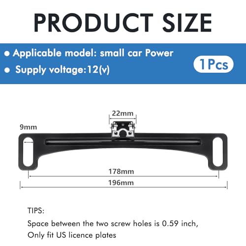 Image of Universal Bracket for HD Rear View Backup Camera with Metal Mount, Back Up Camera License Plate Frame Compatible with AHD 1080p, Black