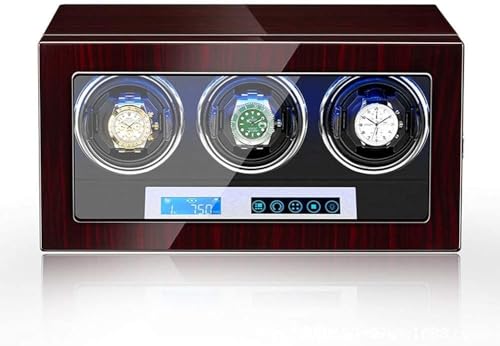FENOKD Automatic Watch Winder with 5 TPD Modes Inspiration,Watch Case Display Storage Case Jewelry Box with Quiet Motor, AC Ada