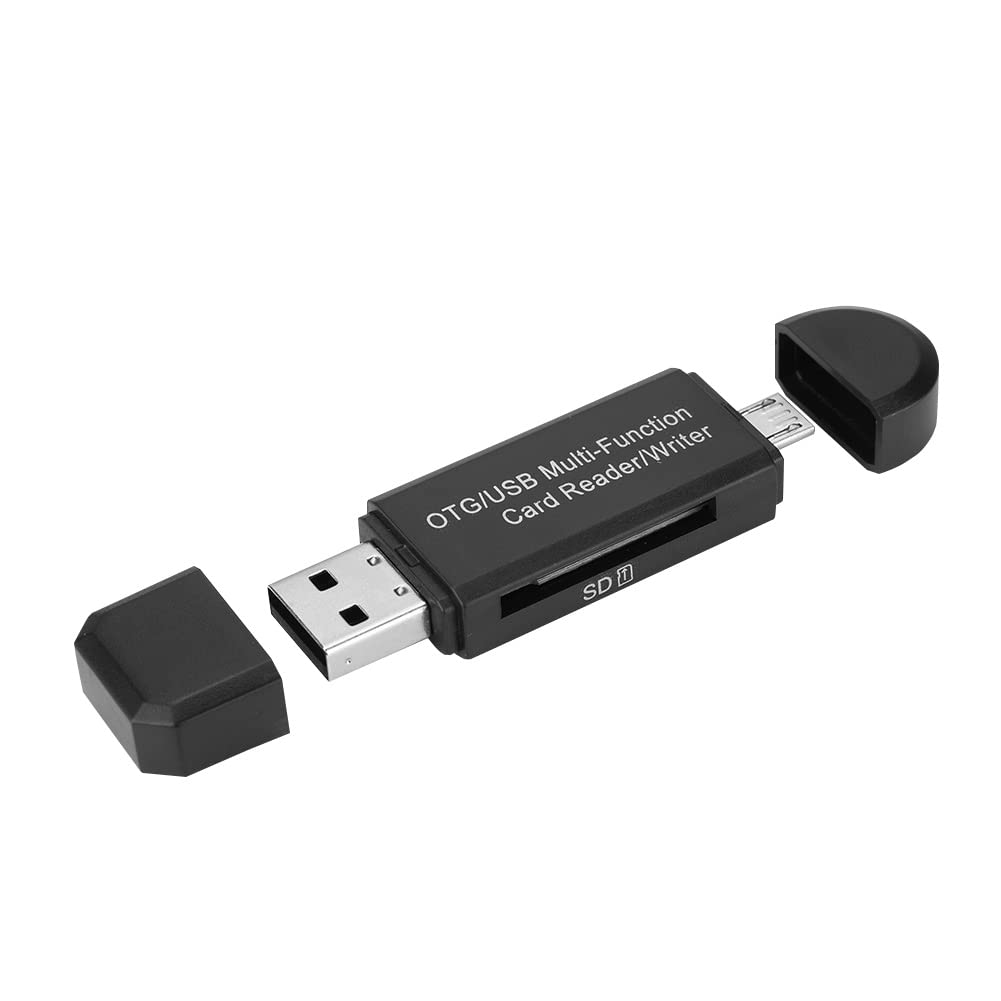 compatible with HP OTG USB Card Reader, 2-in-1 SD (BLACK)