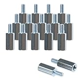 Kado Wall Mount Spacer Adapter Set for Desktop/Portable Monitor, 16pcs M4x14mm Hex Stainless Steel Standoff Spacer Screw Nut Bolt Motherboard Prototyping Accessories for PCB, Computer & Circuit Board