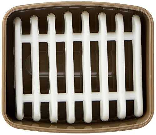 Porta Sabonete Splash, 8,5 x 8,5 x 15 cm, Warm Gray, Coza