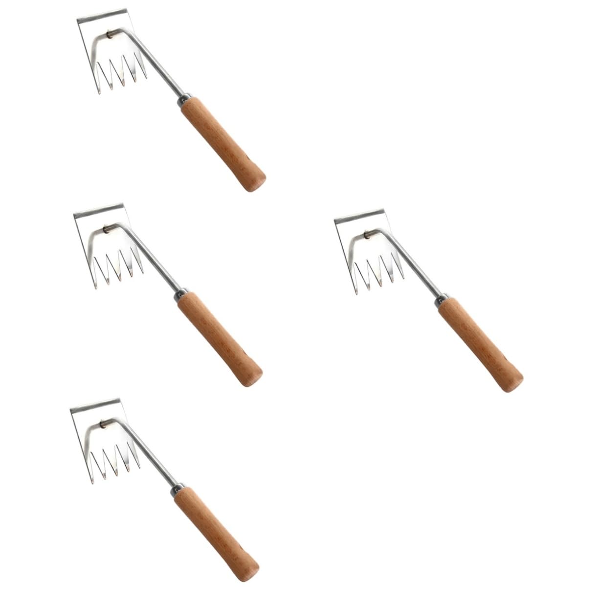 Toddmomy 4 Teiliges Unkrautstecher Gartenentferner Strauchrechen Ergonomischer Gartenrechen Gras Für Rasen Garten Unkrautstecher Griffpicker Kleiner Manueller Unkrautstecher