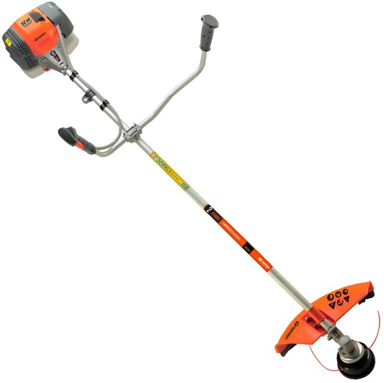 Daewo0 Desbrozadora a Gasolina DABC520, Motor 2T 52 CC 1,45 kW (1,9 HP), Caña 28 mm, Hilo Ø 450-500 mm y Disco Ø 255 mm, 8,7 kg