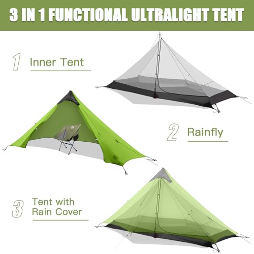 Carpa ultraliviana Night Cat 1 persona con mochila interna 100L miniatura 4