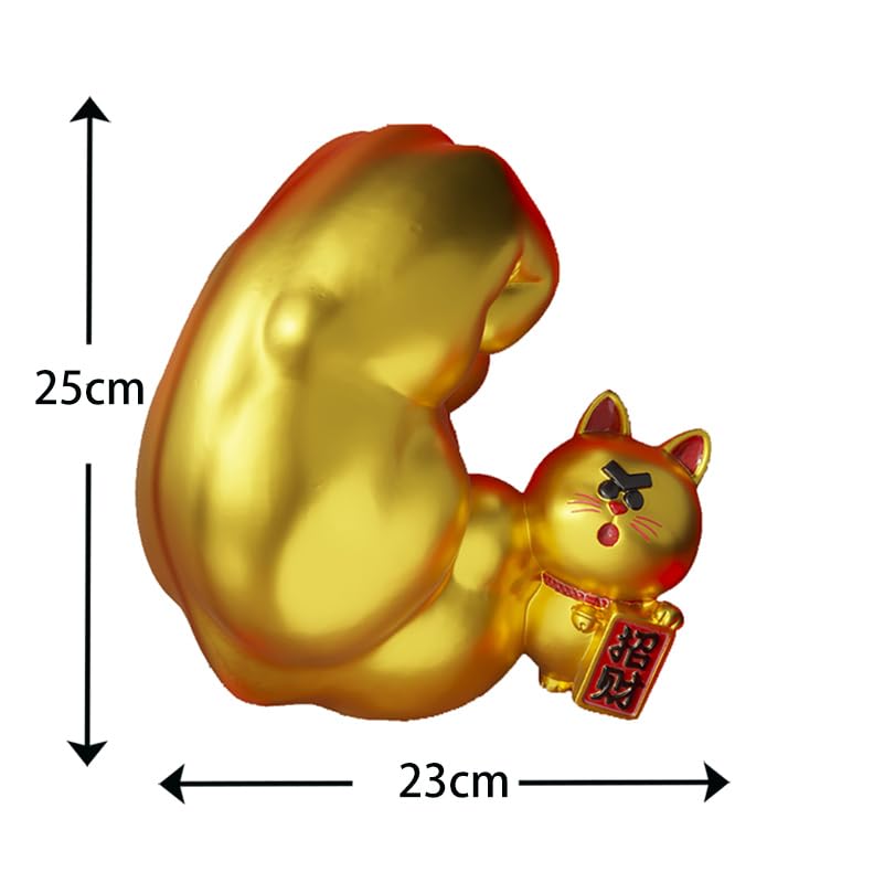 Amazon.co.jp: 筋肉招き猫 招き猫 風水 置物 幸運な 筋肉腕手を振る