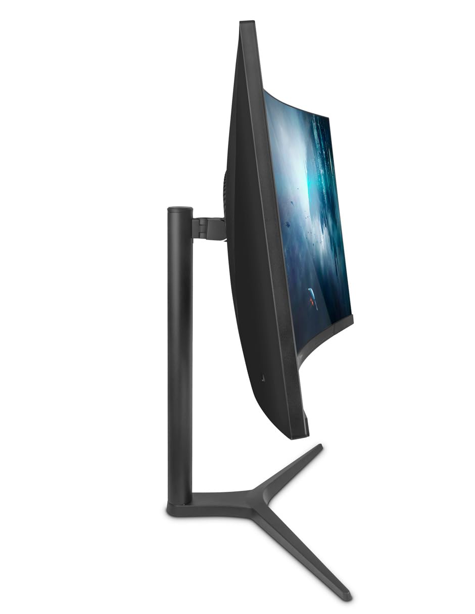 YEYIAN Proact FV234 - Monitor da gioco da 34", curvato WQHD (3440 x 1440), pannello VA 180Hz, 1ms, FreeSync & G-Sync, 92% NTSC, connettività DP1.4 e HDMI 2.0