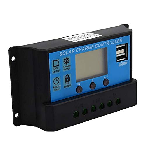 Image of HASTHIP LCD Display 10A 20A amp Solar USB Charge Controller Regulator 12V /24V Auto Switch - 10a, One Size