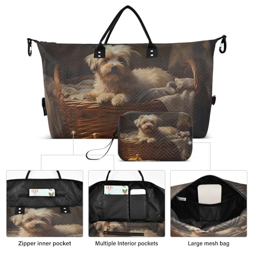 Large Travel Duffel Bag, 1712552704684_ Sports Tote Gym Bag, Shoulder Weekender Overnight Bag for Women Men, Carry On Luggage with Toiletry Bags2