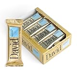David Protein Bar, Cinnamon Roll, Pack of 12 Protein Bars | 28g of Protein | 150 Calories | 0g of Sugar - High Protein, Low Carb, Gluten Free Protein Bar