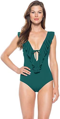 becca socialite ruffle one piece