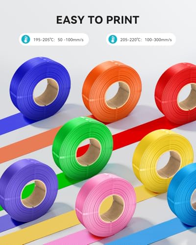 Image of SUNLU 500g PLA Plus Filament Refill 1.75mm, 3D Printer Filament PLA Refil 4 Rolls, No-Spool PLA+ Filament for Reusable Spools Compatible with Bambu Lab, Red /Yellow /Green /Sunny Orange 2KG Total