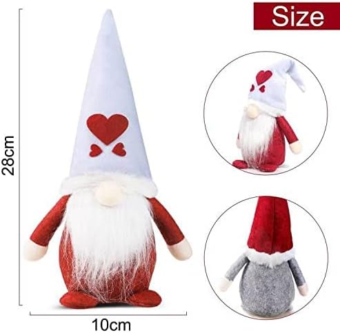 RedMaple 3PCS Christmas Gonk Decorations Indoor Xmas Gnome Swedish Nisse Standing Faceless Tomte Elf Christmas Ornaments for Home Festival Table Fireplace Decor