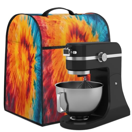 Coffee Maker Cover Tie Dye Kitchen Appliance Covers Small Appliance Covers Blender Cover Juicer Cover Dust Covers for Kitchen Appliances with Top Handle and Pockets,Washable,C151